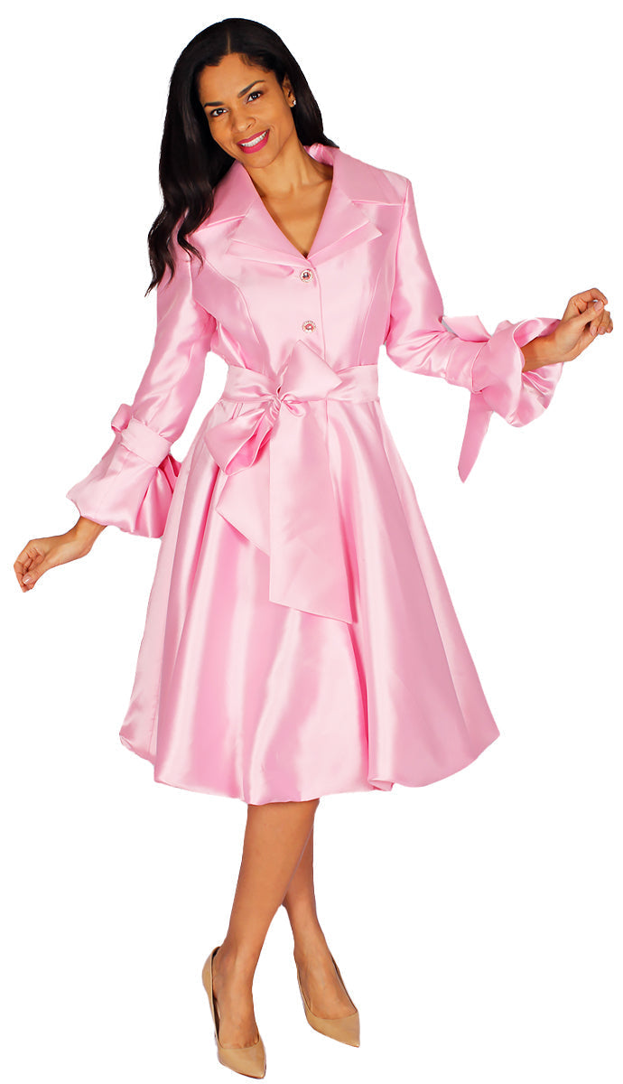 pink church dress for women Diana Couture Church Dress 8222-Pink