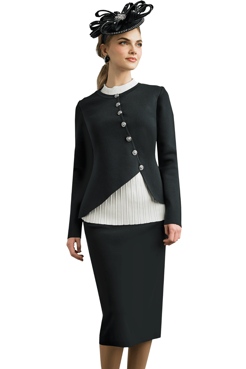 Lily And Taylor Skirt Suit 5131-Blue main image 1