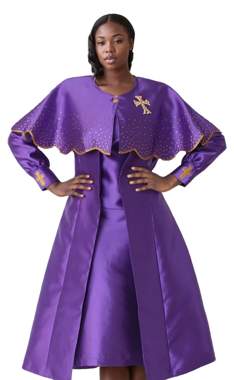 Tally Taylor Church Dress 4866-Purple Tally Taylor Church Dress 4866-Purple