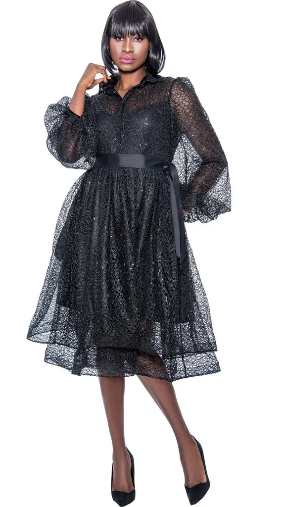 Terramina Church Dress 7029C-Black main image 0