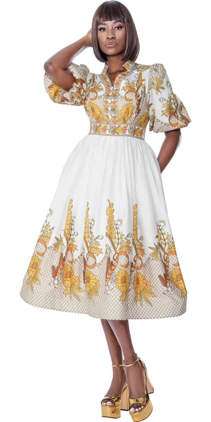 Terramina Church Dress 7077C-Yellow main image 0