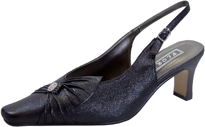blue dress for baby girl Women Dress Low heels BDF 686C Black