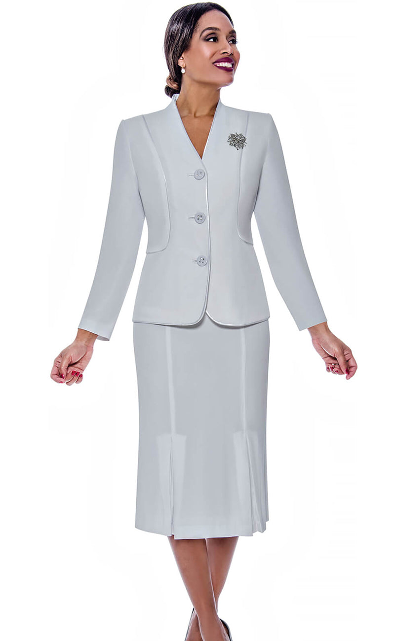 Ben Marc Usher Suit 78095-White main image 1