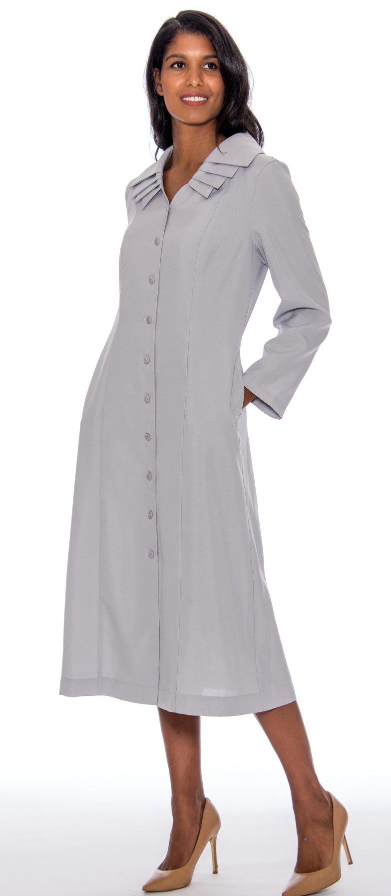 silver church dresses for women Dorinda Clark Cole DCC310171 Silver Dress