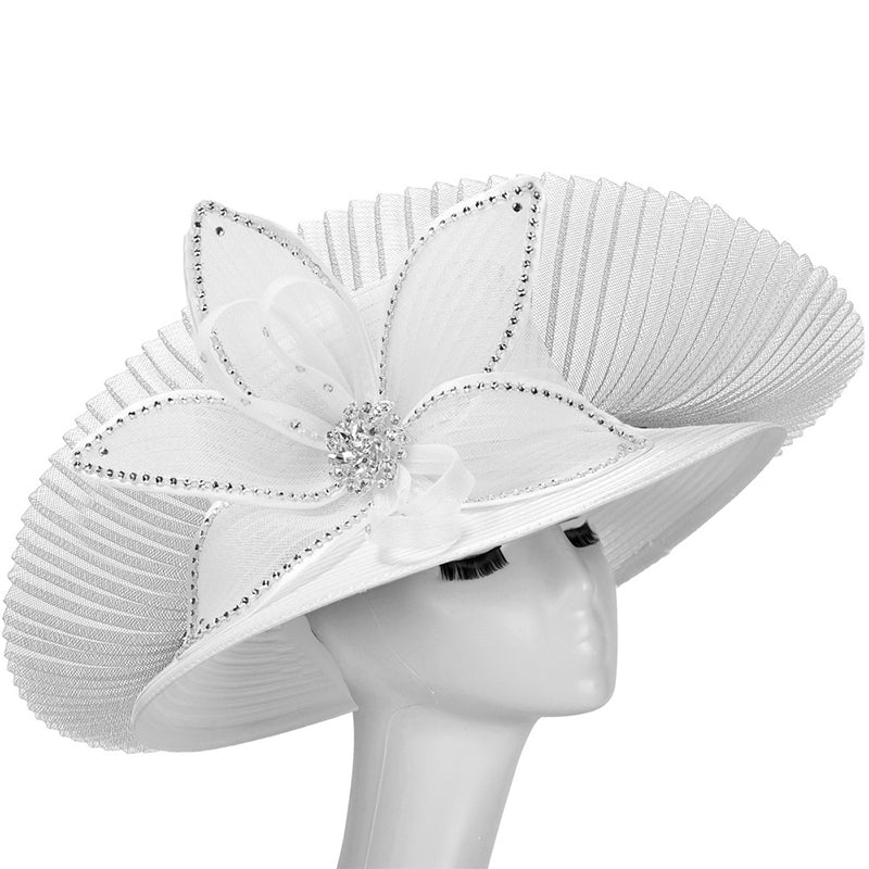 Giovanna Church Hat HR1069-White