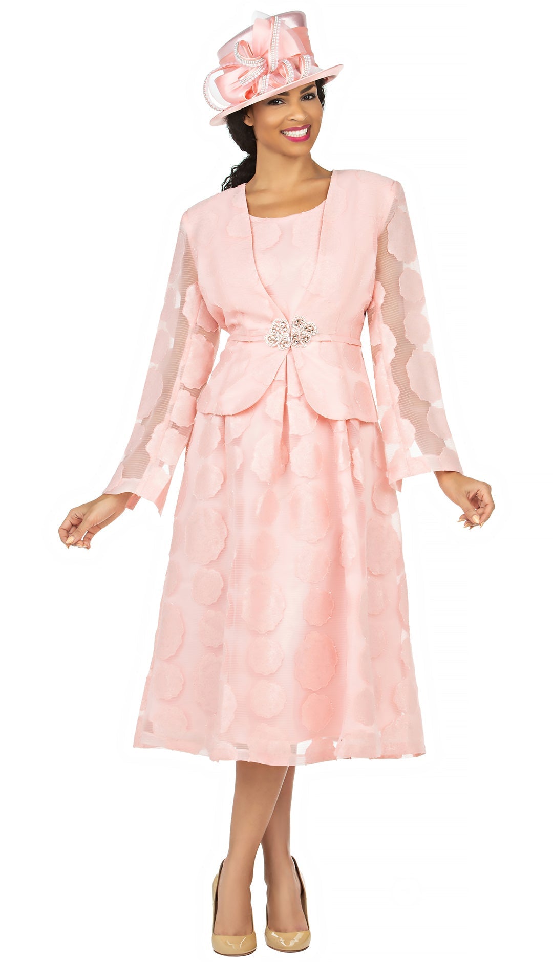 light pink church dress Giovanna D1345C Style:M48824 Elegant Dresses | Special sequin formal gown? quality materials