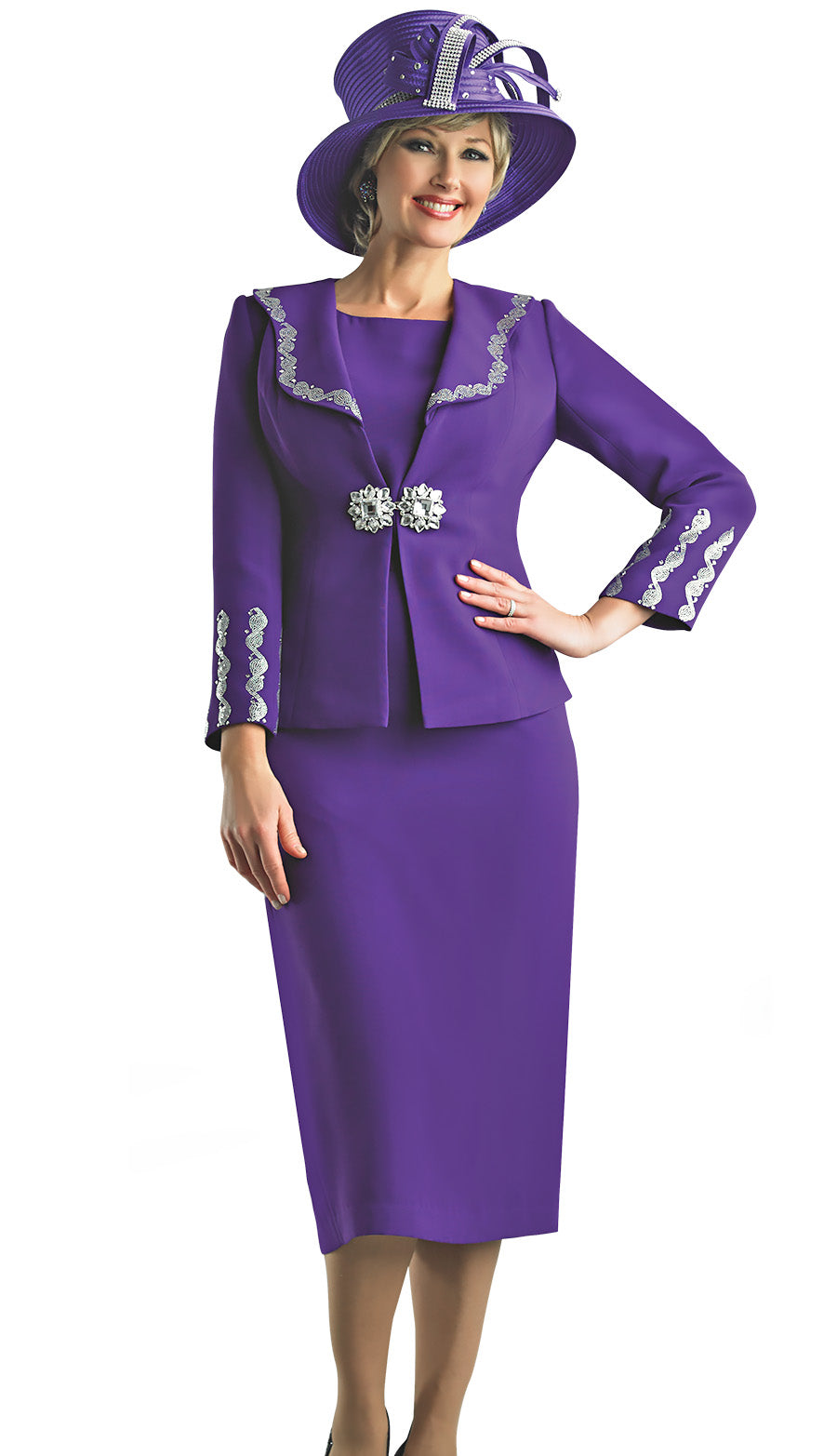 Lily And Taylor Suit 4514-Purple main image 0