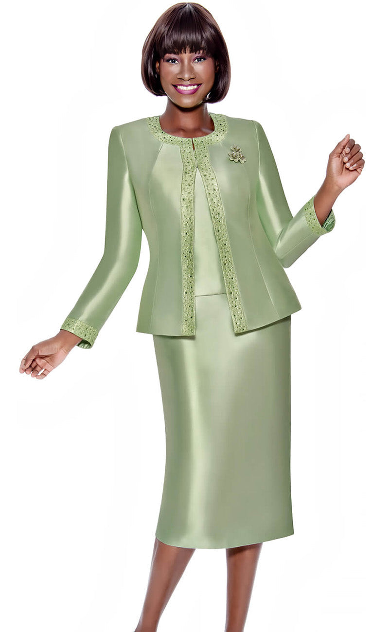 green emerald velvet dress Terramina Church Suit 7637-Sage