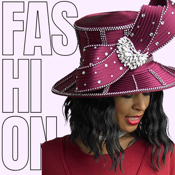 Lilly & Taylor Couture Brown Hat with Black Accents Lily and Taylor Hat H711 – Church suits for less main image 3
