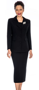 Giovanna Usher Suit S0655-Black - Church Suits For Less