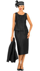 Giovanna Church Suit 0978C-Black