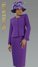 Lily And Taylor Dress 2929C Purple