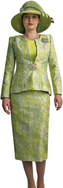 Women Skirt Suit 4869C Lime