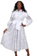 Diana Couture Church Dress 9083-White