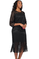 Women Church Dress 9095-Black