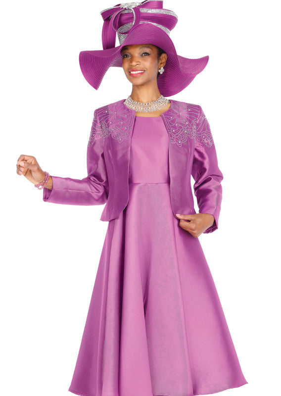 Elite Champagne Dress Suit 6063-Purple