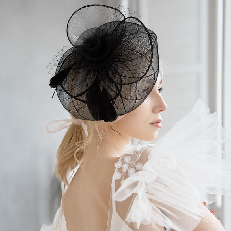 BDF Fascinator Hat 1542-Black