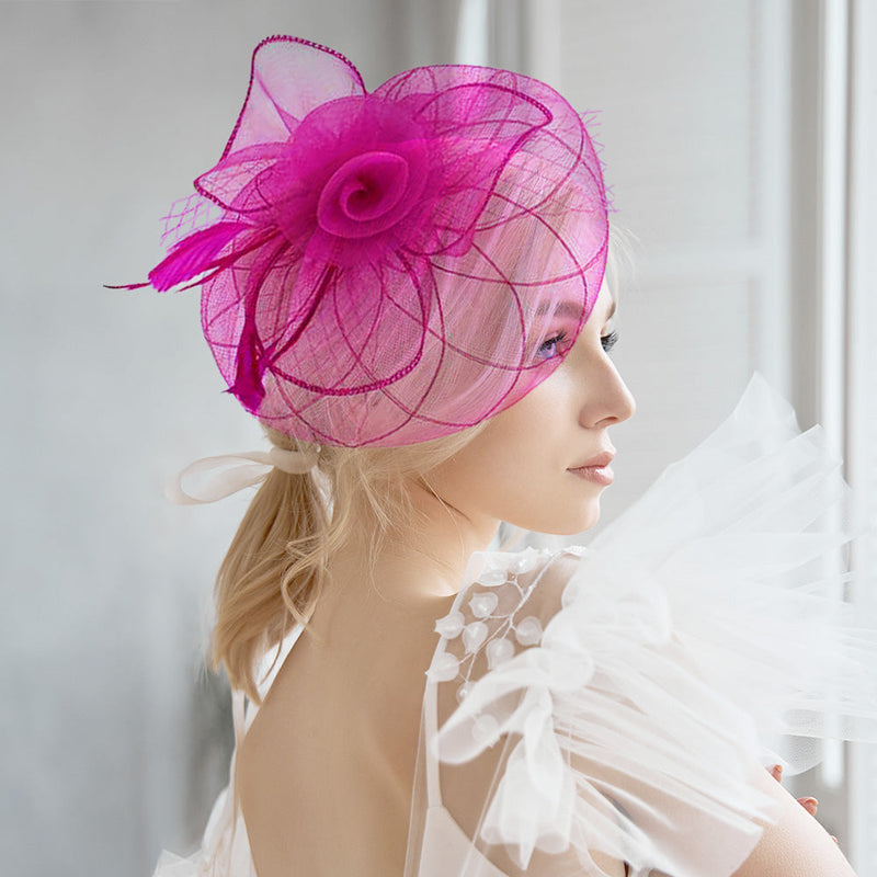 BDF Fascinator Hat 1542 Pink