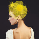 BDF Fascinator Hat 1542 Yellow