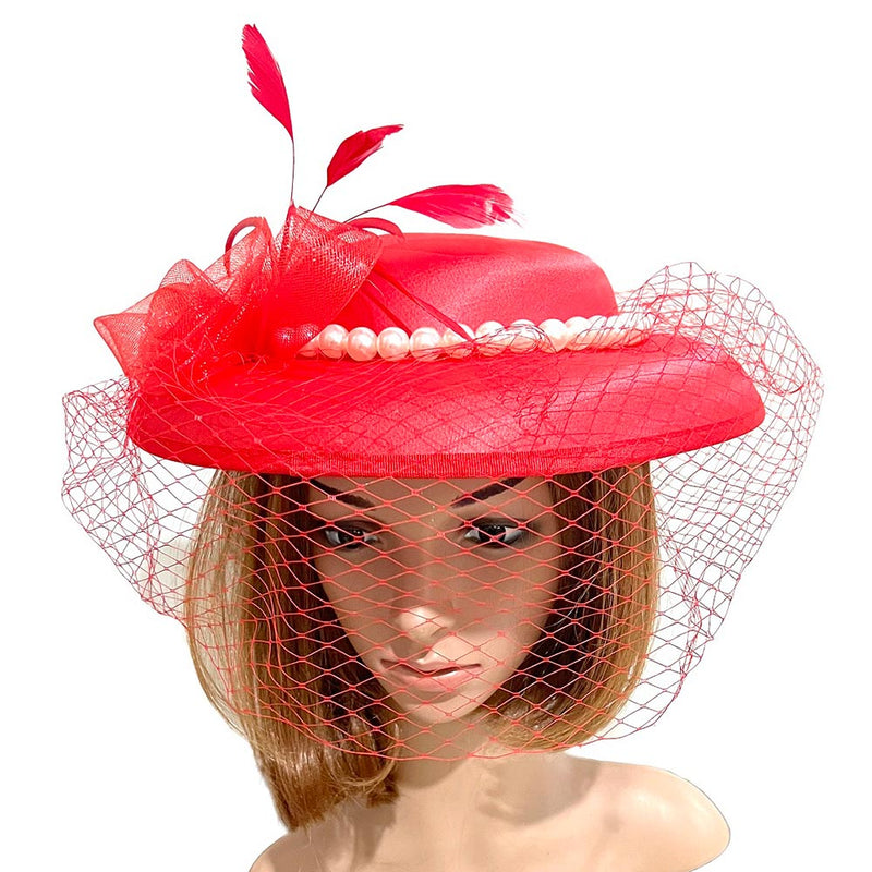 BDF Fascinator Hat 413 Red