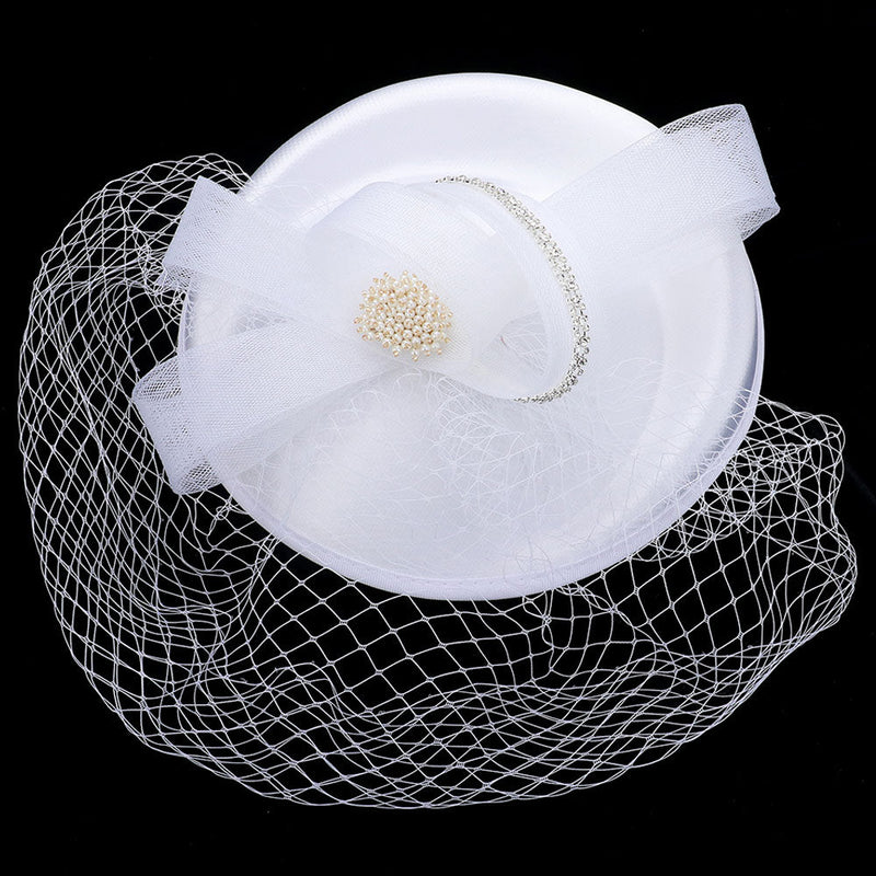 BDF Fascinator Hat 428 White