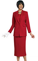 Ben Marc Usher Suit 2295C-Red - Church Suits For Less