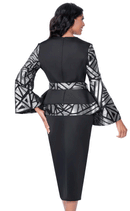 Black And Silver Church Suit 600702
