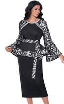 Black And Silver Church Suit 600702