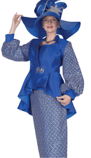 Champagne Italy Church Suit 6202-Blue