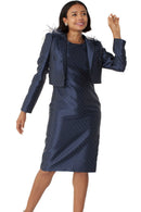 Chancele Dress 9766-Navy