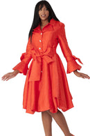 Chancele Dress 9723-Orange