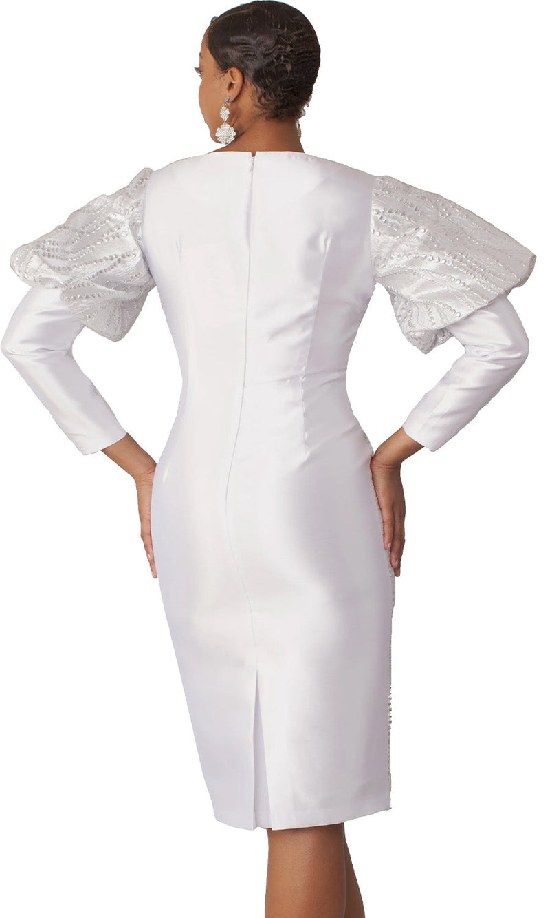 Chancele Church Dress 9736C-White