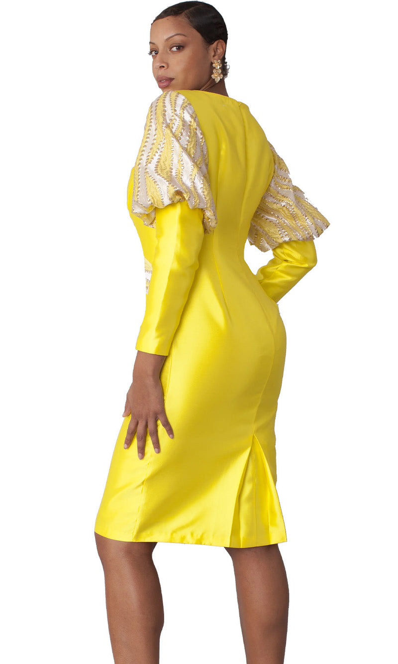 Chancele Church Dress 9736C-Yellow