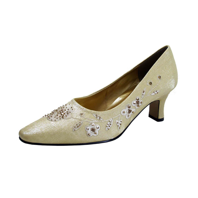 Women Church Shoes-652 Gold