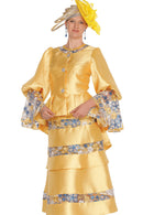 Champagne Italy Church Suit 6025-Gold