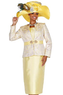 Champagne Italy Church Suit 6217-Banana