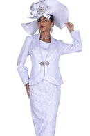 Designer Church Suit 6251-White