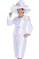 Designer Church Suit 6262-White
