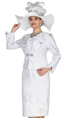 Designer Church Suit 6269-Metalic Silver