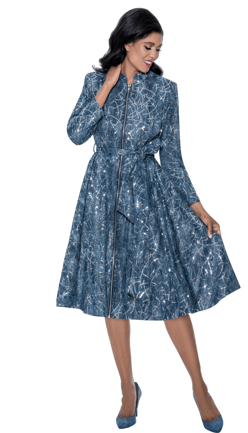 Devine Sport Denim Dress 800161 - Church Suits For Less