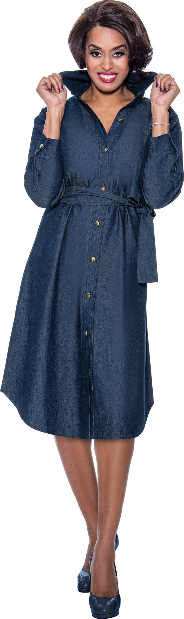 Devine Sport Denim Dress 63841 - Church Suits For Less