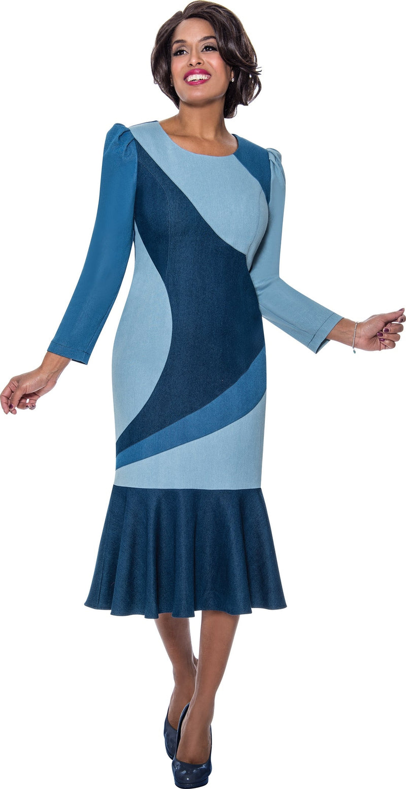 Devine Sport Denim Dress 63761 - Church Suits For Less