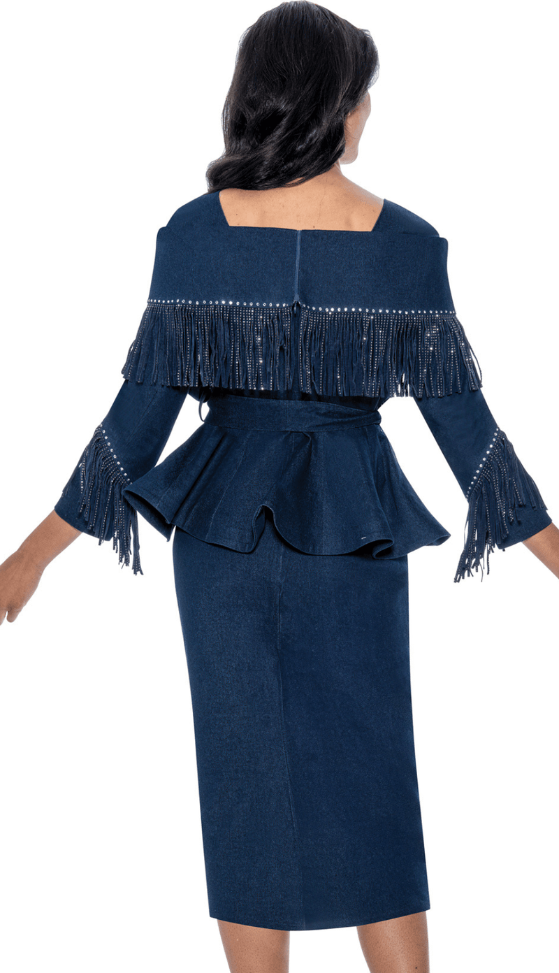 Devine Sport Denim Skirt Suit 800182 - Church Suits For Less