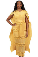 Diana Couture Church Dress 8014-Yellow