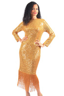 Diana Couture Church Dress 8564-Gold