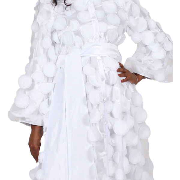Black Church Dress 9091-White