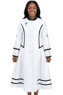 Diana Couture Church Robe 8708-White/Black