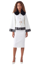 Diana Couture Church Suit 9234-Ivory/Black