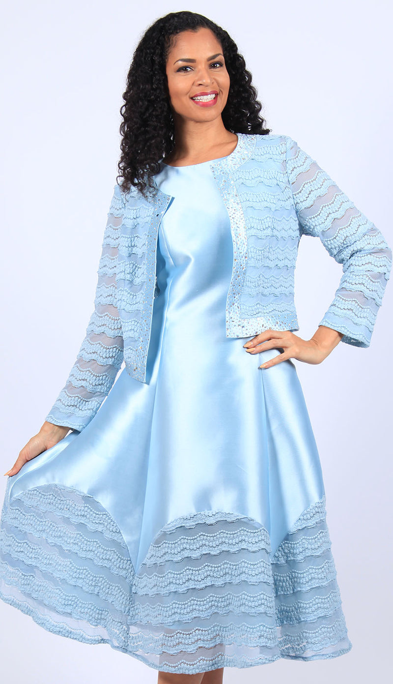 Diana Couture Dress 8686C-Sky Blue
