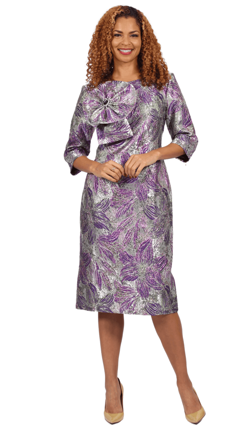 Diana Couture Church Dress 8988-Purple